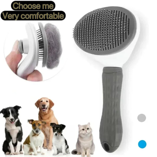 Cepillo para perros y gatos, peine autolimpiante para quitar el pelo de mascotas, herramientas de aseo para perros y gatos, peine para desmastar mascotas, accesorios para perros